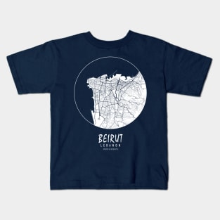 Beirut, Lebanon City Map - Full Moon Kids T-Shirt